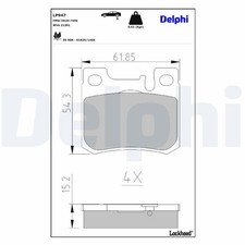 Für DELPHI HAMULCE LP947 BRAKE PADS REAR MERCEDES W201/124 Für DELPHI HAMULCE LP947 BRAKE PADS REAR MERCEDES W201/124