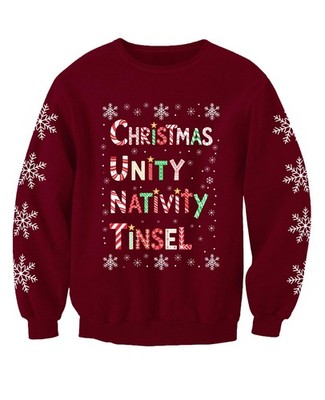 Lametta C*nt Offensive lustiger unhöflicher Weihnachtspullover Sweatshirt für Erwachsene