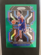 2021-22 CADE CUNNINGHAM ROOKIE PANINI GREEN PRIZM #282 PISTONS RC