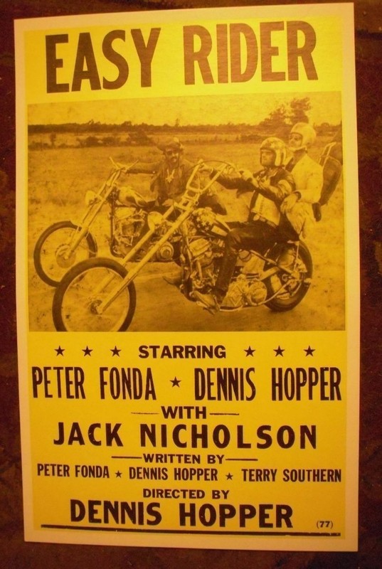 EASY RIDER BIKER MOVIE POSTER  MOTORCyCLE ART peter fonda 60s vintage repro USA