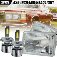 2pcs 4x6 Led Headlights Hi-low For 1977-1986 Chevrolet Caprice Monte Carlo