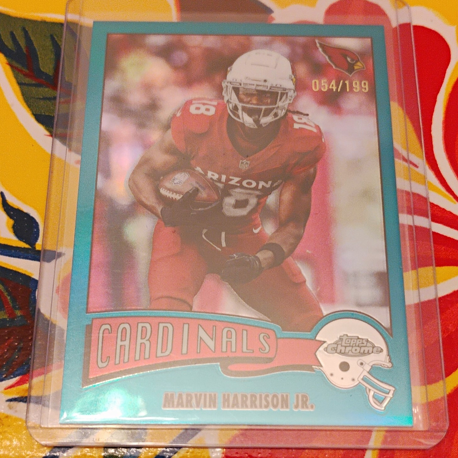 *054/199*Topps 2025 Chrome Marvin Harrison Jr. Cardinals Aqua #1975-1