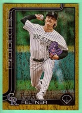 2025 Topps 444 Ryan Feltner Gold Holo Foil 6/50 Colorado Rockies Pitcher