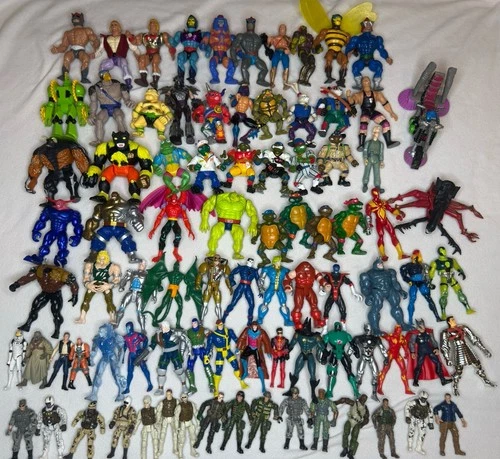 🔥 Huge 80s-90s Action Figure Lot 80+ MOTU TMNT Marvel X-Men Star Wars GI Joe