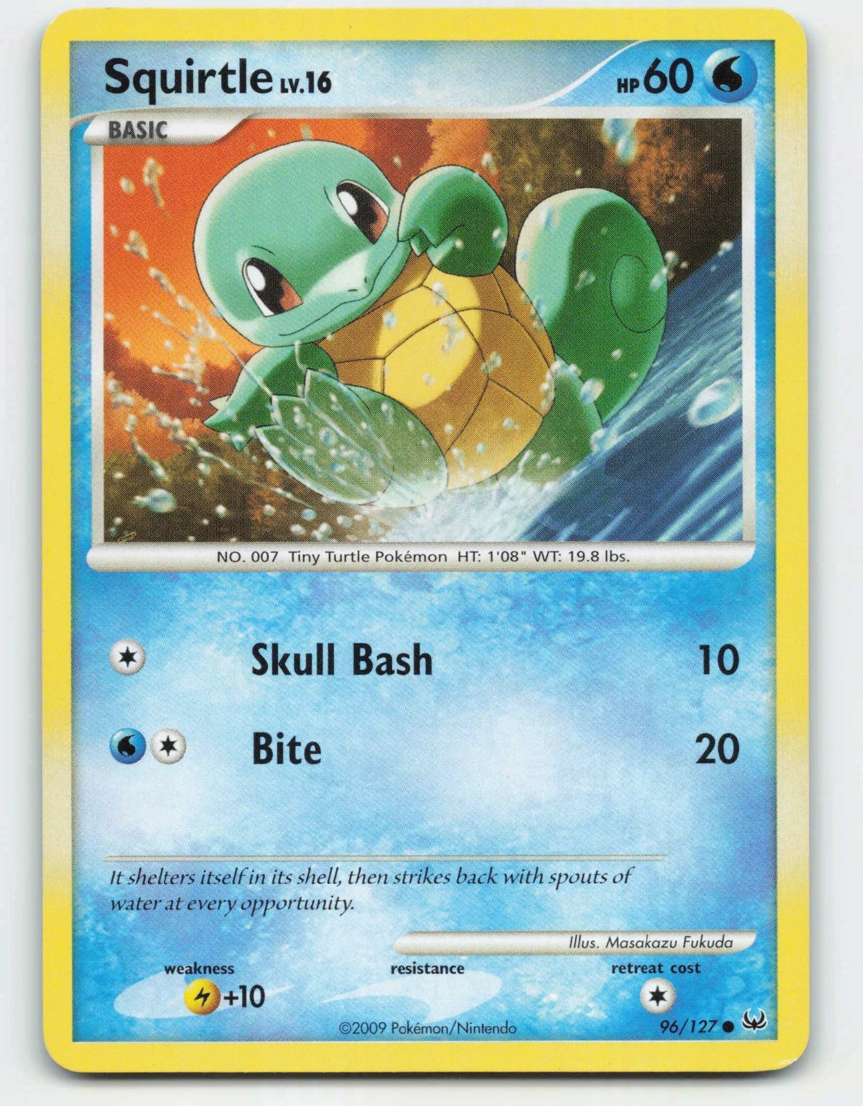 2009 Pokemon, Platinum, #96/127 Squirtle, Common