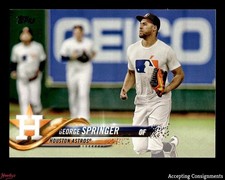 2018 Topps Base Set Photo Variations MLB Hispanic Logo #275 George Springer SP