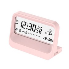 Digital Alarm Clock with Time Date Temperature and Soft Night Light for Bedside