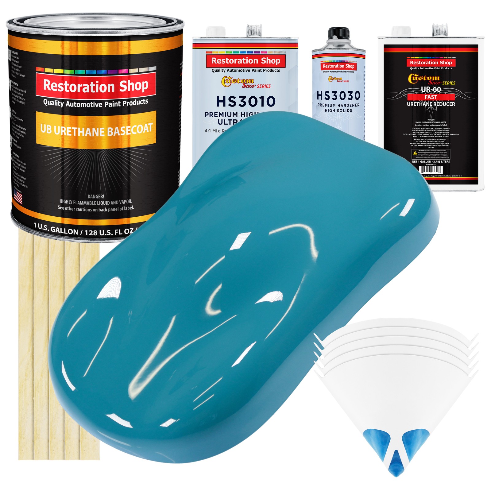 Petty Blue Gallon Premium URETHANE BASECOAT CLEARCOAT Car Auto Paint FAST Kit