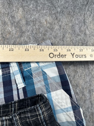 Lee Dungarees Cotton Cargo Bermuda Shorts Boys 18 Husky Windowpane Plaid Lot Of4 - Picture 5 of 19
