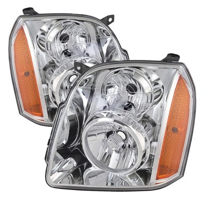 xTune Auto 9027369 Chrome/Clear Crystal Headlights