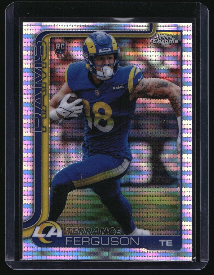 2025 Topps Chrome Terrance Ferguson #335 Ray Wave Refractor Los Angeles Terrance Ferguson #335 Ray Wave Refractor RC Los Angeles Rams