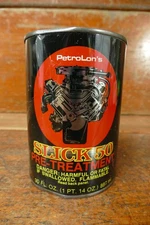 Vintage PetroLon’s Slick 50 Pre-Treatment Motor Oil Metal One Quart Oil Can