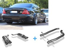 Fox Edelstahl Duplex Racing-Anlage ab Kat Mercedes S-Klasse W220 1998-05 4x oval