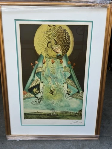 Reduced Salvador Dali “Virgin of Guadalupe” Signed Lithograph, COA & Document