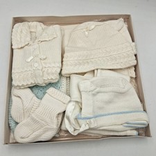 Vintage 50's Baby Sweaters, Booties, Caps, Gowns 9 Items