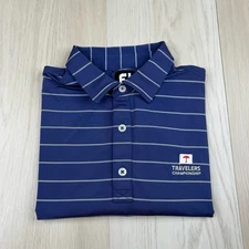 FootJoy FJ Golf Polo Shirt Striped Performance Travelers Championship TPC Medium