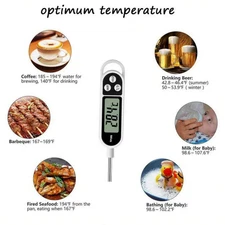 Instant Read Digital Meat Thermometer Fast For Kitchen Food Cooking BBQ Grilling