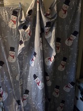 Holiday Hills Snowman Shower Curtain 70 x 72 100 Polyester