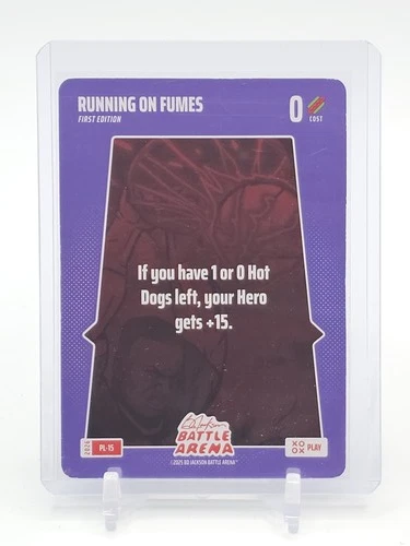 RUNNING ON FUMES 2025 BO JACKSON BATTLE ARENA 1ST ED #PL-15 Q3735