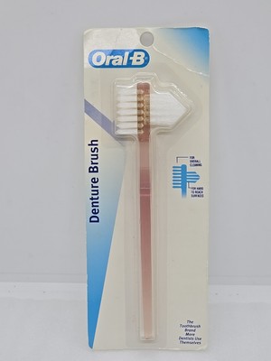 Vintage 1996 Oral-B Pink Denture Brush #13228A New Sealed