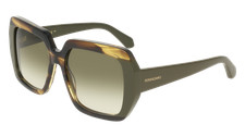 FERRAGAMO SF2081S 322 STRIPED KHAKI/GREEN 56/17/145 Women Sunglasses