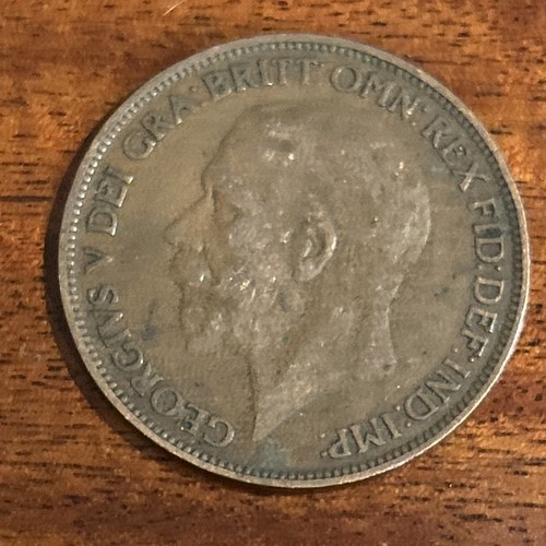 1927 Great Britain One Penny – King George V – Circulated British Coin ...