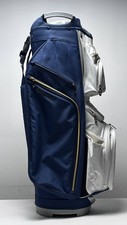 TaylorMade Kalea Ladies Cart Bag Blue Gold 15-Way Divide Single Strap Golf Bag