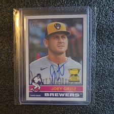 Joey Ortiz 2025 TOPPS HERITAGE REAL ONE ON CARD AUTO #ROA-JOR BREWERS