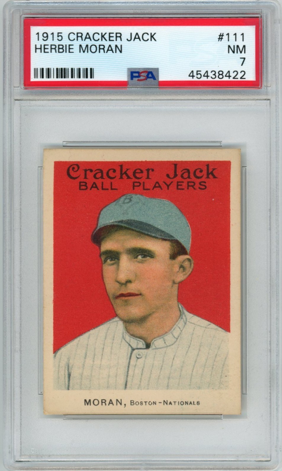 1915 Cracker Jack Herbie Moran PSA 7