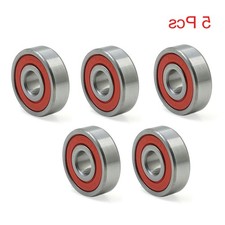 5 Pcs 6200RS Deep Groove Ball Bearing For Equipment Sealed 10mm x 30mm x 9mm