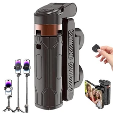 Pocket Flex Selfie Stick 2025 – Mini Tripod JJ02, 360° Rotation, Remote