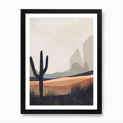 Cactus In The Desert 16 Art Print Framed Wall Art Poster Canvas Print Picture