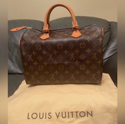 Louis Vuitton Speedy Shoulder Bag 30 Brown Canvas