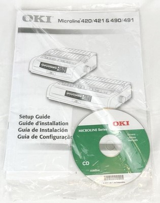 Oki MICROLINE 420 Workgroup Dot Matrix Print Set-Up Guide & Drivers CD