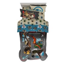 Franco Jurassic World Rebirth Twin Bedding Set 4PC Microfiber Comforter Sheet