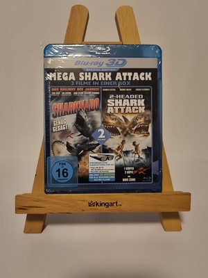 Blu-ray/ Mega Shark Attack - Sharknado -2 -Headed Shark Attack - 3D !! NEU&OVP !