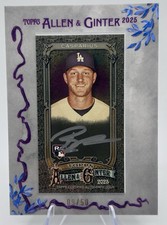 2025 Allen and Ginter X Ben Casparius Black Mini Silver Frame Auto /50 Dodgers