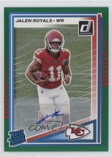 2025 Panini Donruss Rated Rookie Green Auto Jalen Royals #321 Auto 2y0