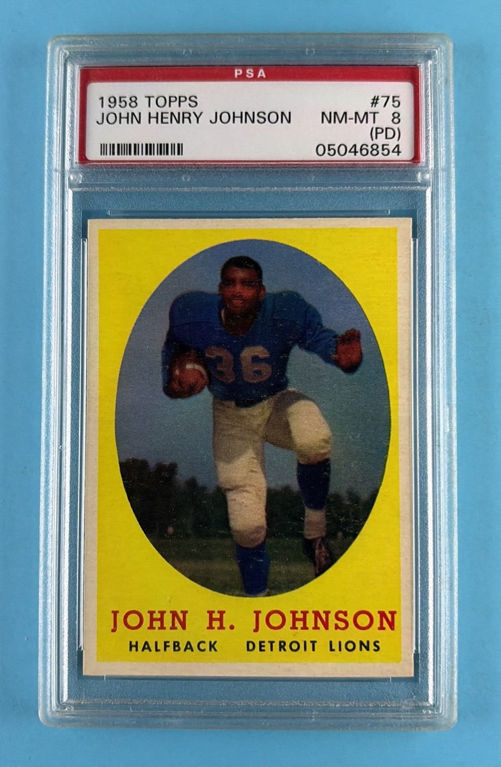 1958 Topps #75 John Henry Johnson - PSA 8 (PD) NM-MT view 1