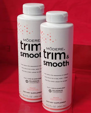 2 BOTTLES MODERE TRIM & SMOOTH 15.2 FL Oz (450mL) - PEACH - NEW SEALED