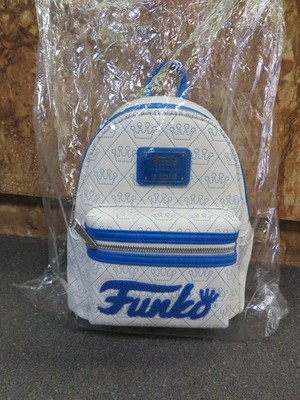 funko mini backpacks BRAND NEW Authentic Funko Loungefly - White w/Blue Crown(s) Logo  Mini-Backpack