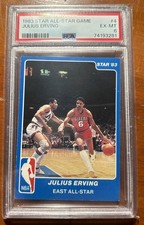 1983 STAR All Star Game #4 Julius Erving PSA 6 HOF