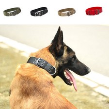 Tactical Collar Military Adjustable Nylon with Metal Buckle for Medium Large Dog