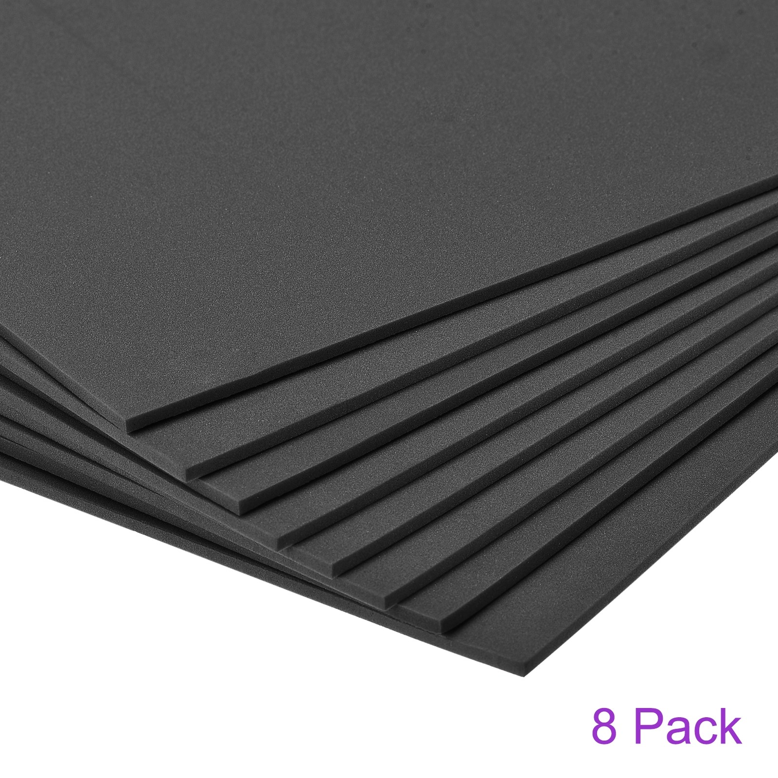 8 Pack 9.84 x 9.84" 3mm Thickness EVA Foam Sheets for Arts Black
