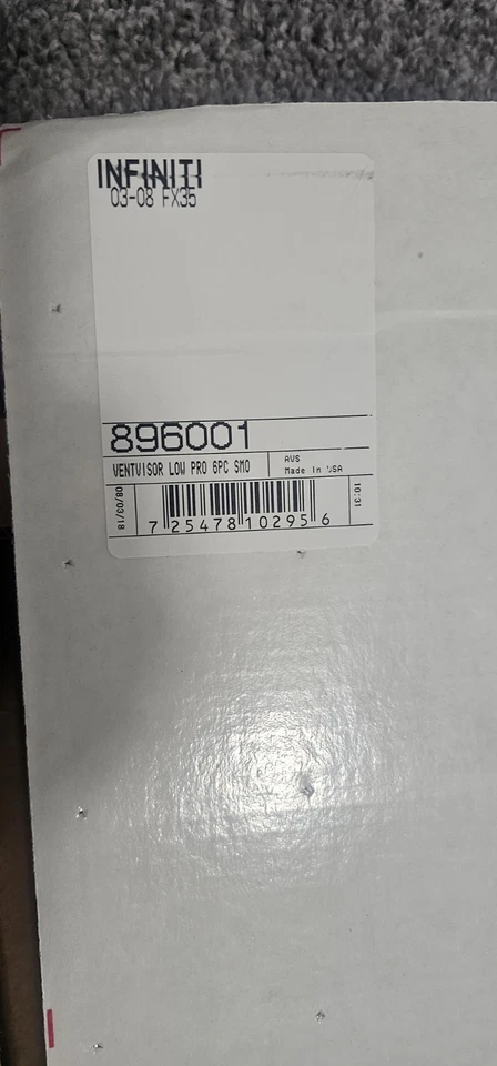 Infiniti FX35 03-08 AVS Deflector Window Vent Visor Rain Guard WeatherShield 6pc - Image 4 of 4