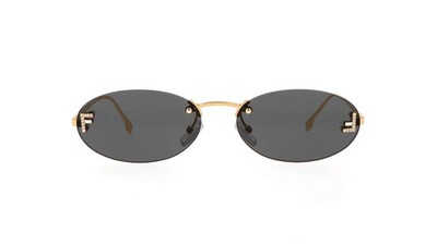 FENDI FE 4075 US 30A Shiny Crystal Endura Gold Grey Lens Women