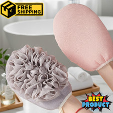 Shower Body Exfoliating Glove Loofah Bath Sponge Mitt Body Scrubber Spa Massag