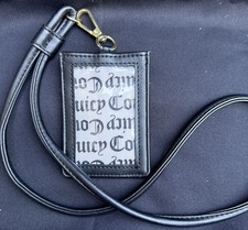 Juicy Couture Blk Fits Lanyard / ID Card Holder