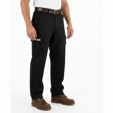 Work Trouser Men's Cargo Combat Heavy Duty With Knee Pad Pockets Multi Pockets