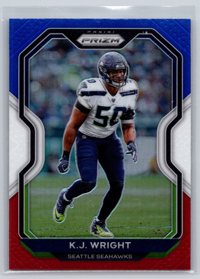 2020 Panini Prizm #297 K.J. Wright #297 Prizm Red White and Blue